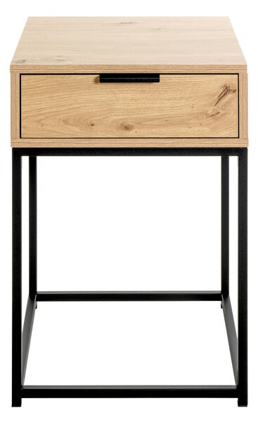 NOČNÝ STOLÍK, čierna, farba duba, 40/60/40 cm - Online Only spálne, Online Only
