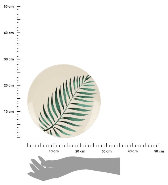 Porcelánový tanier Leafs1, (fi) 27 cm, listy