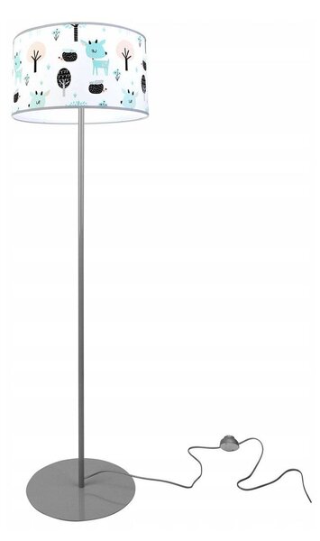 Detská stojacia lampa Bambi, 1x textilné tienidlo so vzorom, (výber z 2 farieb konštrukcie), o