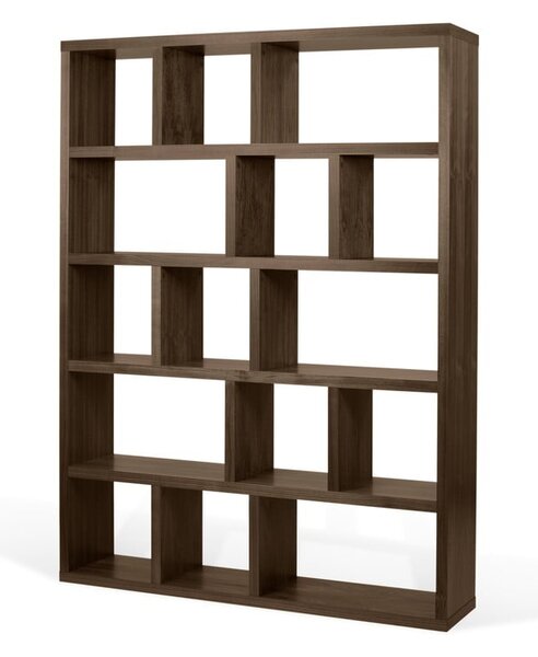 Hnedá knižnica v dekore orecha 150x198 cm Berlin – TemaHome