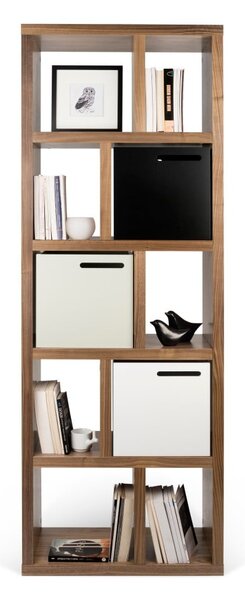 Knižnica v dekore orecha v prírodnej farbe 70x198 cm Berlin – TemaHome