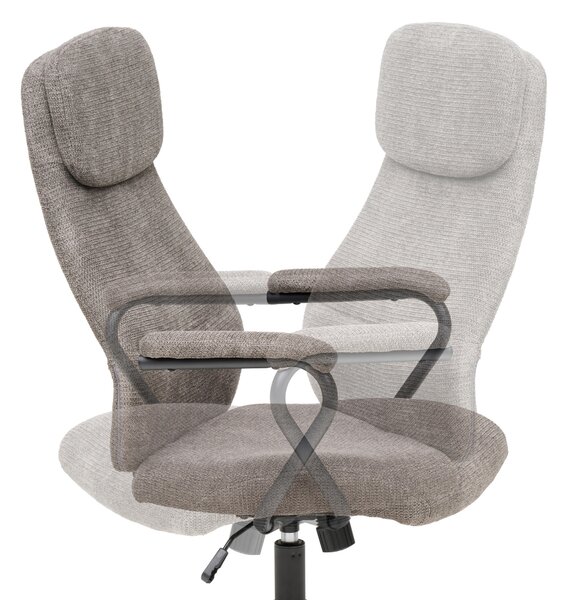 OTOČNÁ STOLIČKA, tkaná textília, čierna, taupe MID.YOU - Online Only kancelárie, Online Only