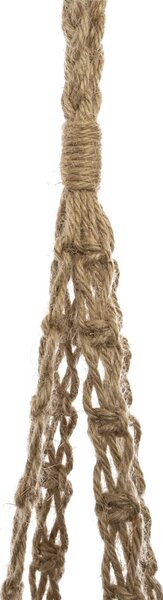 ZÁVESNÝ KERAMICKÝ KVETINÁČ JUTE 10,5X11,5 CM BIELA/HNEDÁ