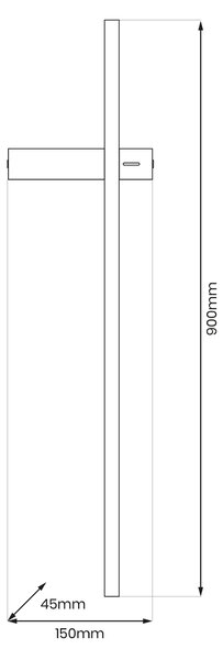 Nástenné LED svietidlo Vision, 1x LED 12w, 3000k, b