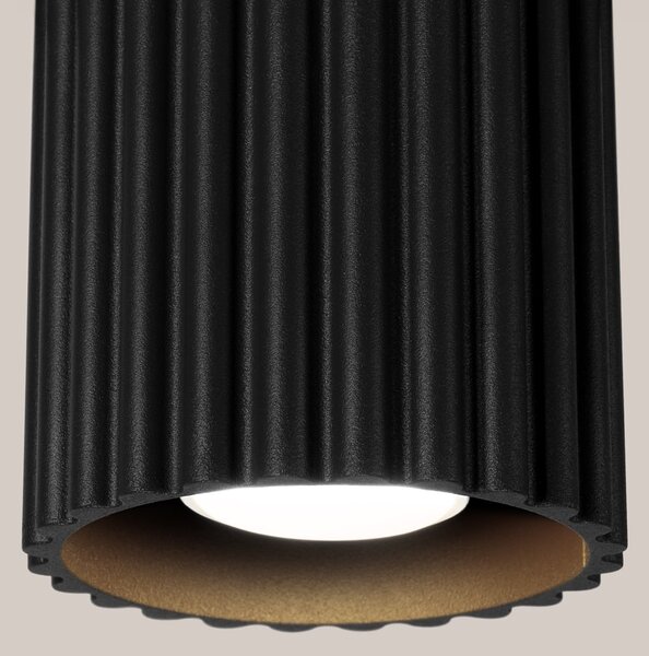 Stropné svietidlo Aura, 1x čierne hliníkové tienidlo, (10 cm)