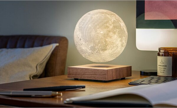 Hnedá svetelná dekorácia do zásuvky ø 12 cm Moon – Gingko