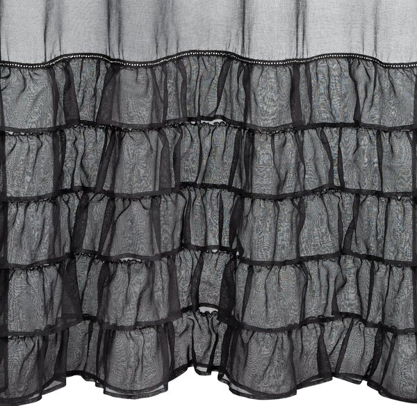 ZÁCLONA NA KRÚŽKOCH CARLI 140X250 CM ČIERNA