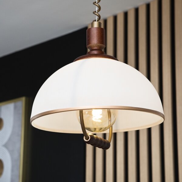Sťahovací luster RAMONA 1xE27/60W/230V béžová/tmavohnedá