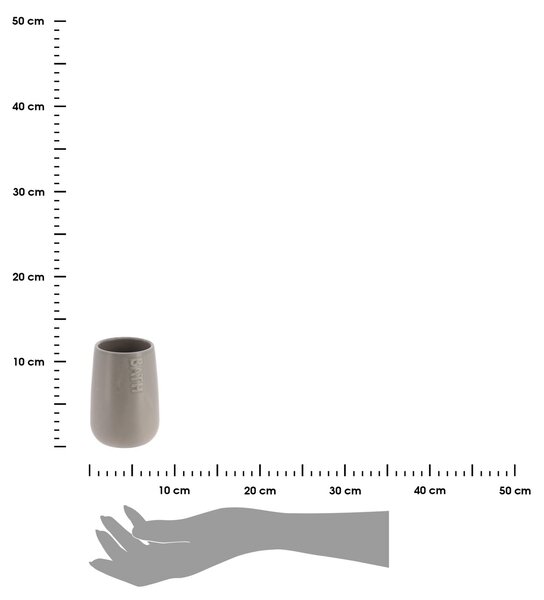 Kúpeľňový pohár Attolico, sivá, 450 ml