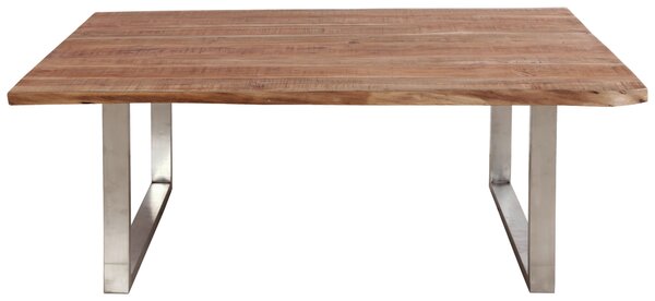 KONFERENČNÝ STOLÍK, farba akácie, farba ušľachtilej ocele, drevo, kov, 118/70/45 cm Landscape - Stolíky do obývačky, Online Only