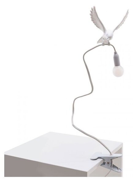 Seletti - Sparrow Landing Lampa so Štipcom White - Lampemesteren