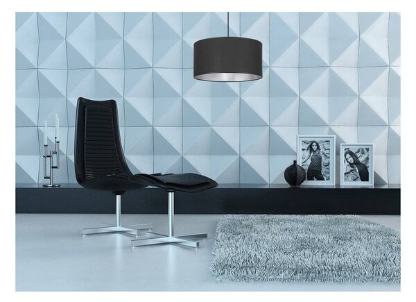 Závesné svietidlo Shade, 1x textilné tienidlo (výber z 2 farieb), (výber z 3 farieb konštrukcie), (fi 40cm), ch