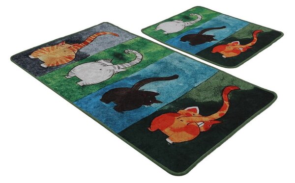 Kúpeľňové predložky v súprave 2 ks 60x100 cm Gatto Carino – Foutastic