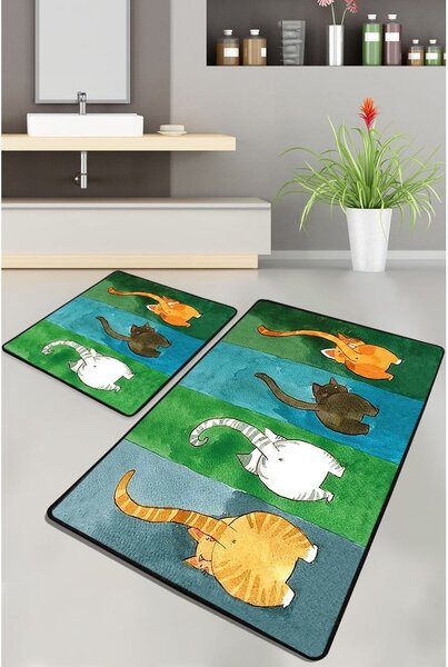 Kúpeľňové predložky v súprave 2 ks 60x100 cm Gatto Carino – Foutastic