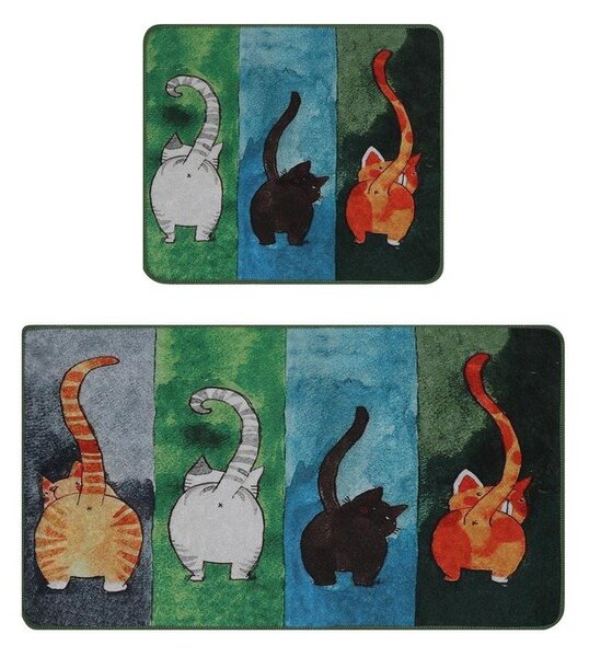 Kúpeľňové predložky v súprave 2 ks 60x100 cm Gatto Carino – Foutastic