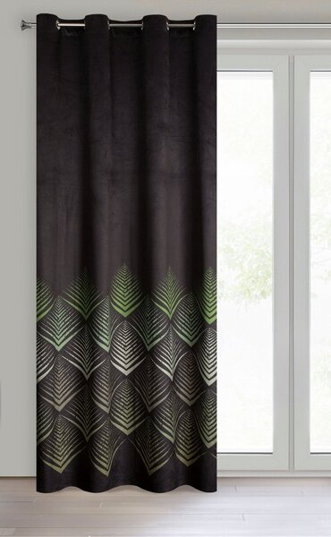ZATEMŇOVACÍ ZÁVES NA KRÚŽKOCH ANGELINA 140X250 CM ČIERNA
