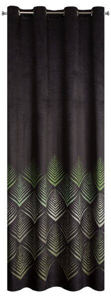 ZATEMŇOVACÍ ZÁVES NA KRÚŽKOCH ANGELINA 140X250 CM ČIERNA