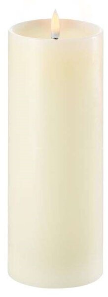 Uyuni - Pillar Candle LED w/shoulder Ivory 7,8 x 20 cm Lighting - Lampemesteren