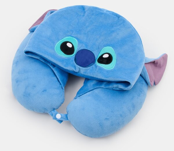 Sinsay - Cestovný vankúš s kapucňou Stitch - modrá