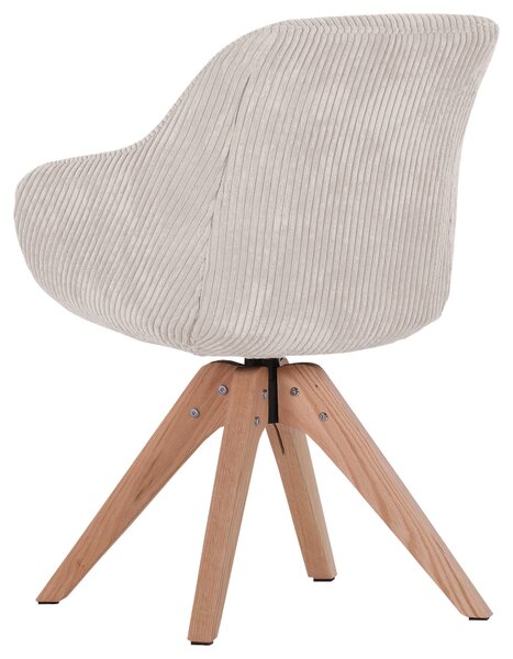 STOLIČKA S PODRÚČKAMI, kord, béžová Ambia Home - Stoličky, Online Only