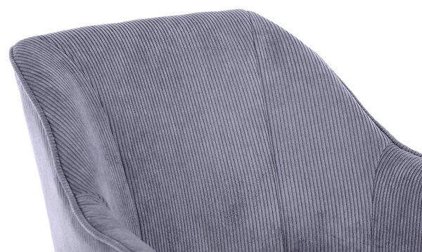 STOLIČKA S PODRÚČKAMI, kord, svetlosivá Hom`in - Stoličky, Online Only
