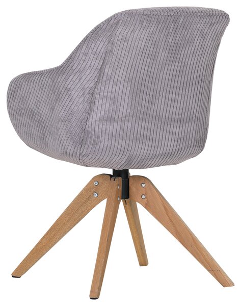 STOLIČKA S PODRÚČKAMI, kord, svetlosivá Ambia Home - Stoličky, Online Only