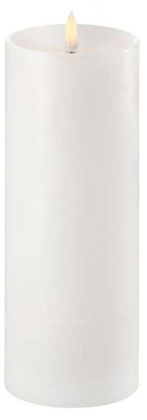 Uyuni - Pillar Candle LED w/shoulder Nordic White 7,8 x 20 cm Lighting - Lampemesteren