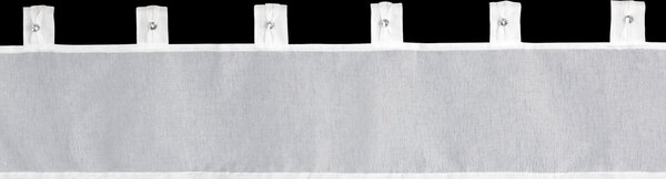 KRÁTKA ZÁCLONA NA PÚTKACH SEVILLA 150X30 CM BIELA