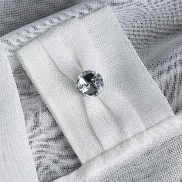 KRÁTKA ZÁCLONA NA PÚTKACH SEVILLA 150X30 CM BIELA