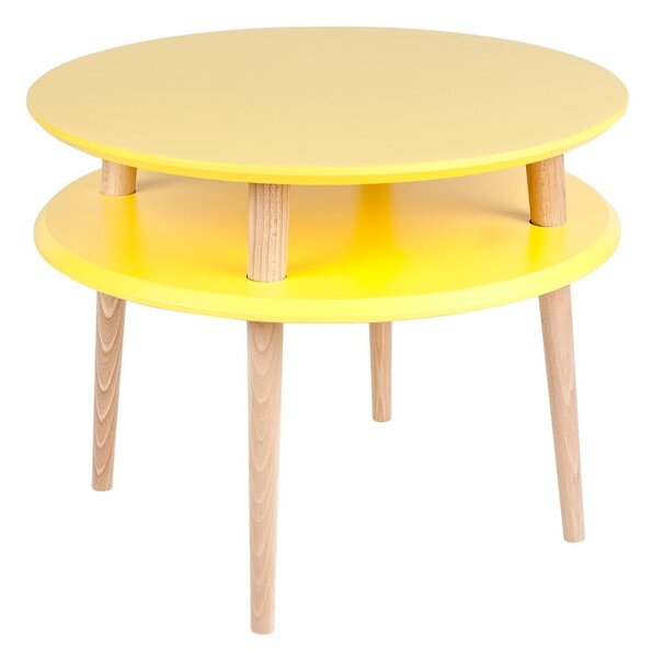 Žltý konferenčný stolík Ragaba UFO, ⌀ 57 cm