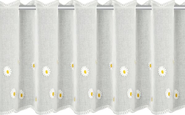 KRÁTKA ZÁCLONA NA PÚTKACH BELLIS 150X40 CM KVETY