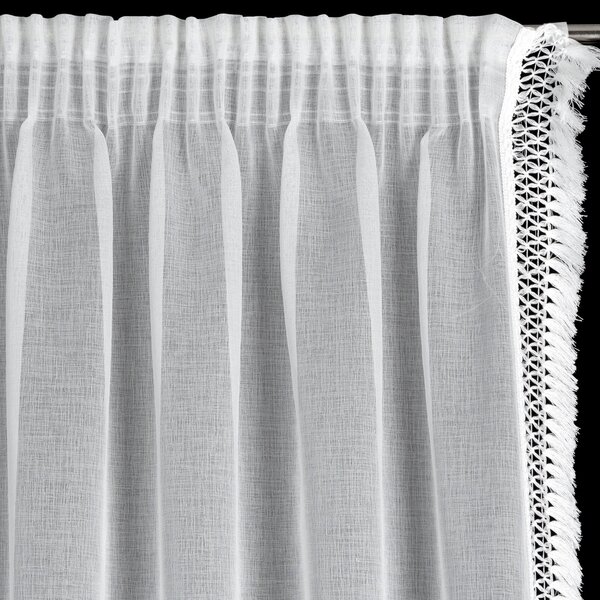 ZÁCLONA NA PÁSKE KIRA3, SADA 2KS 140X270 CM BIELA