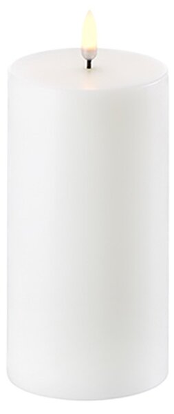 Uyuni - Pillar candle LED Nordic White 7,8 x 15 cm Lighting - Lampemesteren
