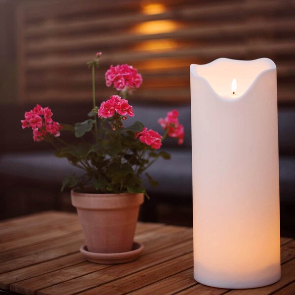 Vonkajšie osvetlenie LED Pillar Candle Flamme 40 cm