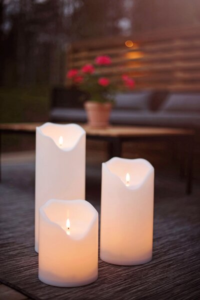 Vonkajšie osvetlenie LED Pillar Candle Flamme 40 cm
