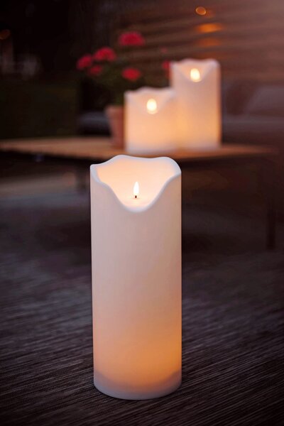 Vonkajšie osvetlenie LED Pillar Candle Flamme 40 cm