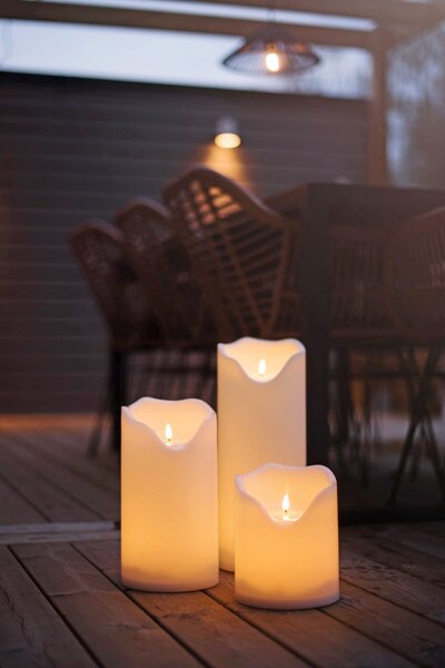 Vonkajšie osvetlenie LED Pillar Candle Flamme 40 cm