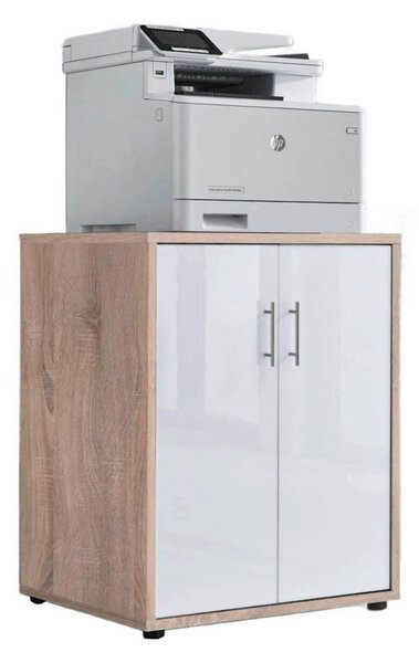 SKRINKA NA DOKUMENTY, dub sonoma, biela s vysokým leskom, 54/74/50 cm MID.YOU - Online Only kancelárie, Online Only