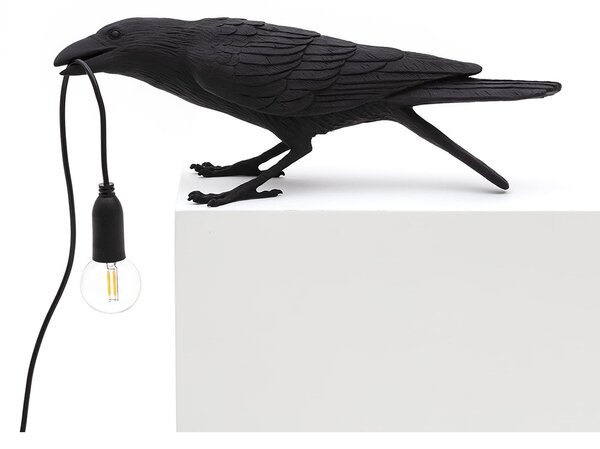 Seletti - Bird Lamp Playing Stolová Lampa Black Seletti - Lampemesteren