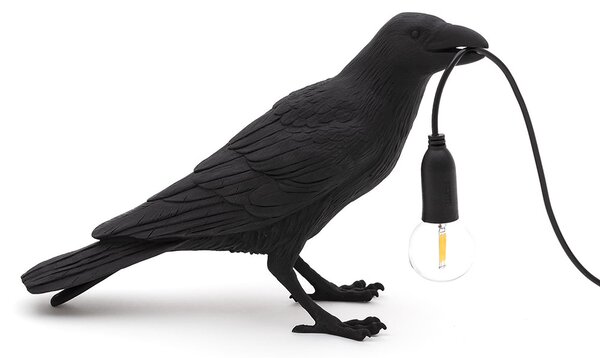Seletti - Bird Lamp Waiting Stolová Lampa Black Seletti - Lampemesteren