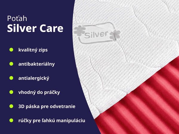 Wilsondo Penový zdravotný matrac Argento 140x200x22 - poťah Silver