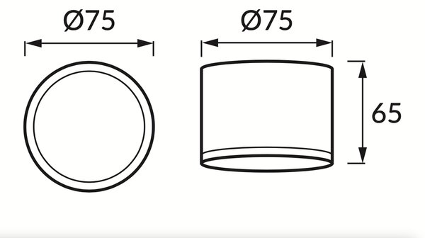 STRÜHM Stropné bodové prisadené svietidlo ROLEN LED 3W BLACK Neutral White 3779