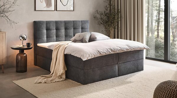 AMERICKÁ POSTEĽ, 160/200 cm, tmavosivá Boxxx - Online Only spálne, Online Only