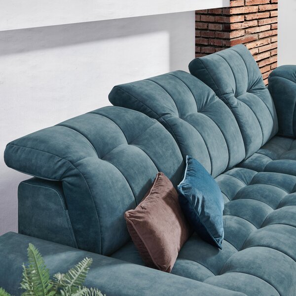 ROHOVÁ SEDAČKA, textil, modrá Stylife - Sedačky