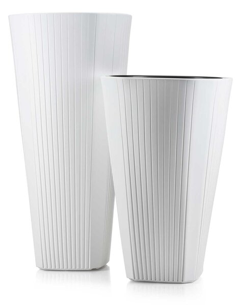 PLASTOVÝ KVETINÁČ MORA 39X81 CM BIELA