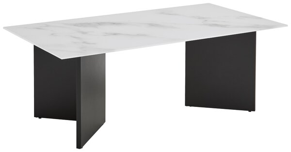 KONFERENČNÝ STOLÍK, čierna, biela, kov, sklo, 110/60/40 cm Livetastic - Stolíky do obývačky, Online Only