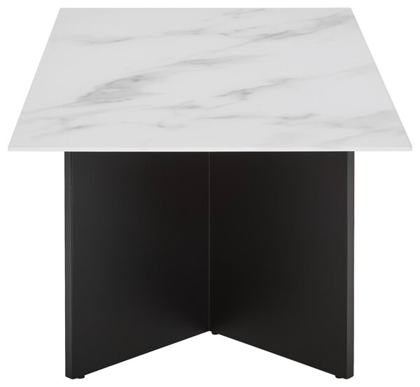 KONFERENČNÝ STOLÍK, čierna, biela, kov, sklo, 110/60/40 cm Livetastic - Stolíky do obývačky, Online Only