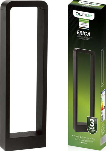 LUMILED Bollard Light Vonkajšia stojaca lampa 60 cm Stojaca lampa Vonkajšie osvetlenie Cestné svetlo LED IP44 Odolné voči striekajúcej vode 4000K Neutrálna biela