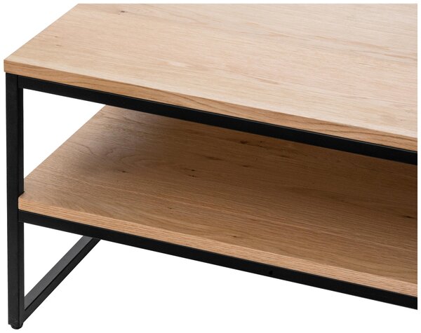 KONFERENČNÝ STOLÍK, čierna, farba duba, drevo, kov, kompozitné drevo, 80/70/45 cm MID.YOU - Stolíky do obývačky, Online Only