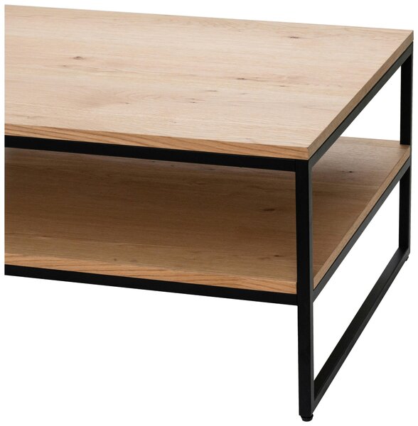 KONFERENČNÝ STOLÍK, čierna, farba duba, drevo, kov, kompozitné drevo, 80/70/45 cm MID.YOU - Stolíky do obývačky, Online Only